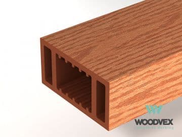 Перила ограждения нижние Woodvex Select 100х50х3000 мм, ТЕРРАКОТА — ограждения и заборы из МПК, ЭКОДЭК