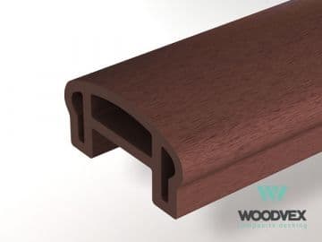 Перила ограждения верхние Woodvex Select 100х50х3000 мм, ТЕМНО-КОРИЧНЕВЫЙ — ограждения и заборы из МПК, ЭКОДЭК