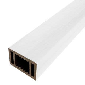 Перила ограждения нижние Woodvex Co-Extrusion 100х50х3000 мм, БЕЛЫЙ — ограждения и заборы из МПК, ЭКОДЭК