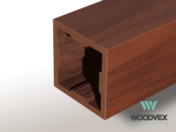 СТОЛБ ограждения Woodvex Co-Extrusion 100х100х3000 мм, ПАЛИСАНДР — ограждения и заборы из МПК, ЭКОДЭК