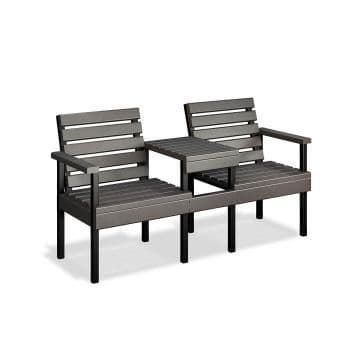 Эко скамья + стол Duo Coffee — террасная доска из ПНД (ДПК), ЭКОДЭК