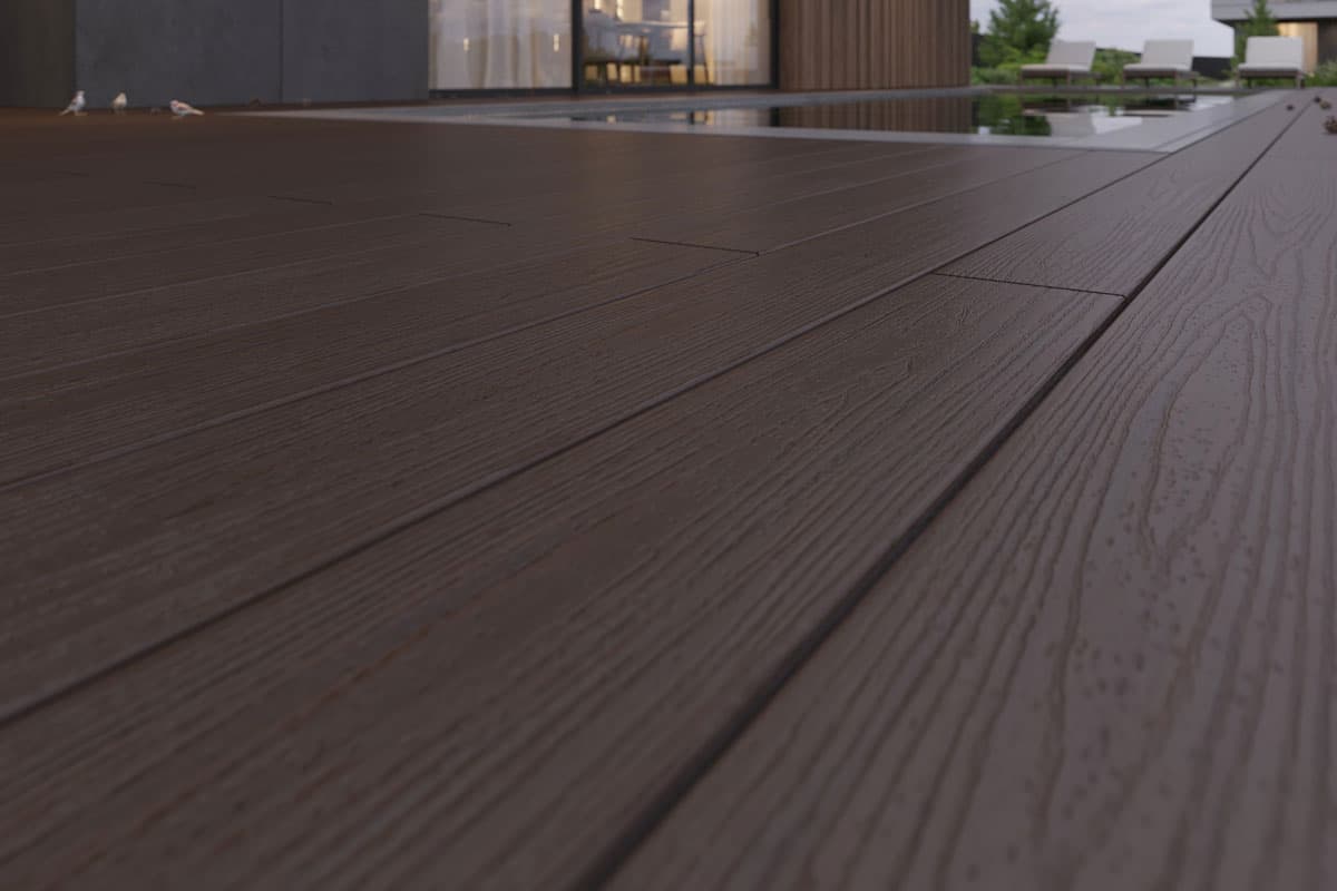 Террасная доска дпк полнотелая TERRADECK эксТерра / eXterra 140 цвет шоколад микс — террасная доска из ПНД (ДПК), Террасные решения / Terradeck, Москва