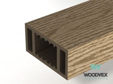 Перила ограждения нижние Woodvex Select 100х50х3000 мм, КОФЕ — ограждения и заборы из МПК, ЭКОДЭК