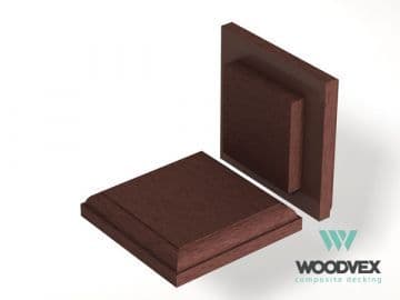 Крышка столба ограждения Woodvex Select, ТЕМНО-КОРИЧНЕВЫЙ — ограждение из МПК, ЭКОДЭК, Центральный ФО