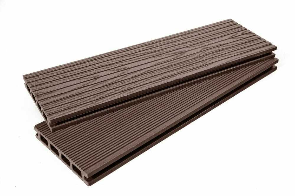 ТЕРРАСНАЯ ДОСКА WOOD цвет шоколад 150х26 — террасная доска из ПНД (ДПК), ТехноДек